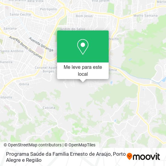 Programa Saúde da Família Ernesto de Araújo mapa