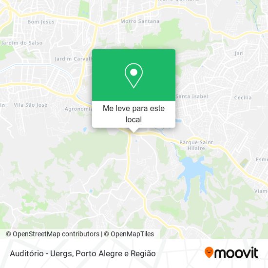 Auditório - Uergs mapa