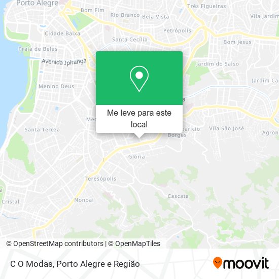 C O Modas mapa