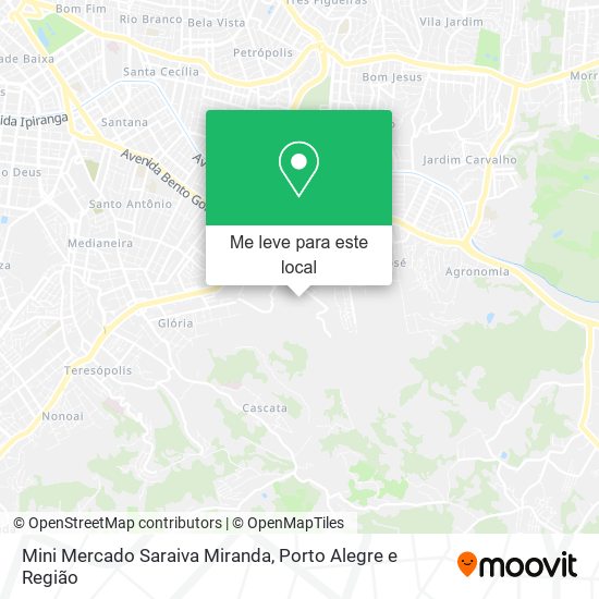 Mini Mercado Saraiva Miranda mapa