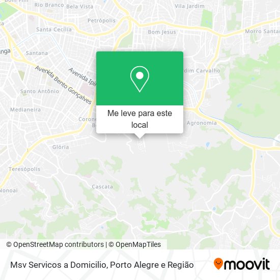 Msv Servicos a Domicilio mapa