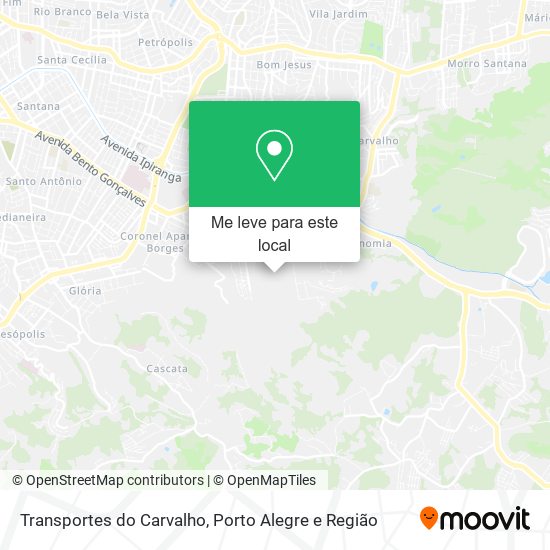 Transportes do Carvalho mapa