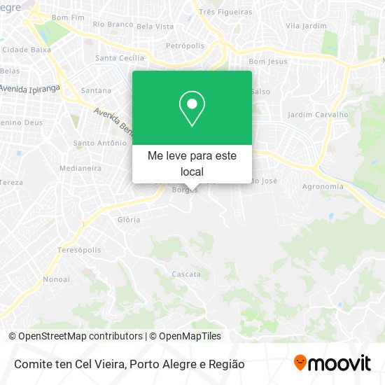 Comite ten Cel Vieira mapa