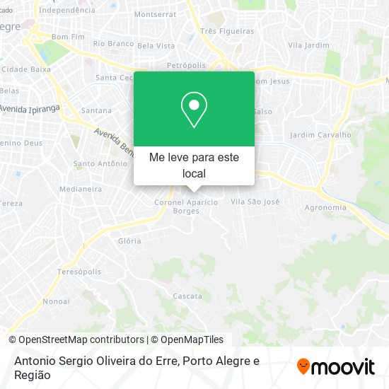 Antonio Sergio Oliveira do Erre mapa