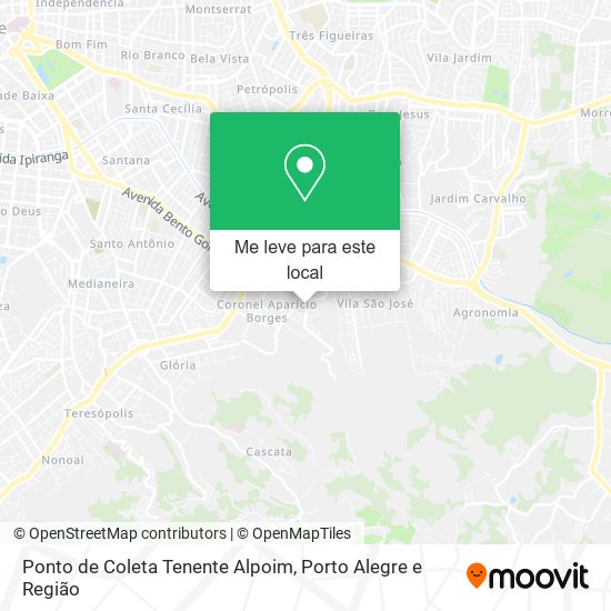 Ponto de Coleta Tenente Alpoim mapa