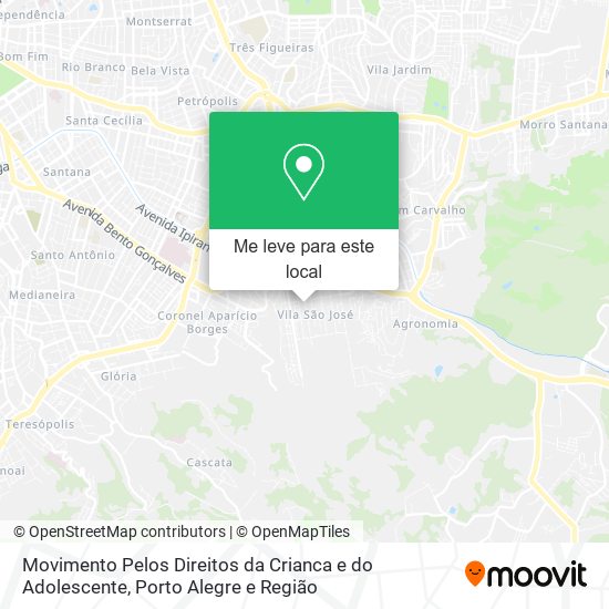 Movimento Pelos Direitos da Crianca e do Adolescente mapa