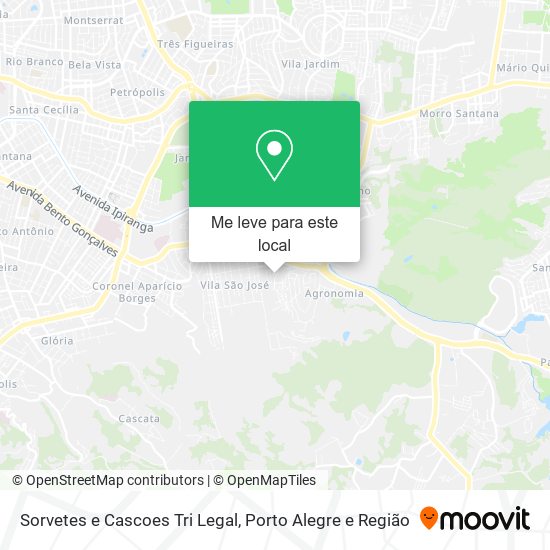 Sorvetes e Cascoes Tri Legal mapa