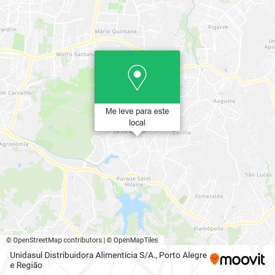 Unidasul Distribuidora Alimentícia S / A. mapa