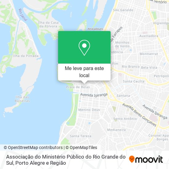 Associação do Ministério Público do Rio Grande do Sul mapa