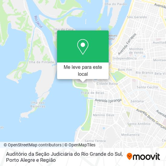 Auditório da Seção Judiciária do Rio Grande do Sul mapa