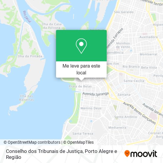 Conselho dos Tribunais de Justiça mapa