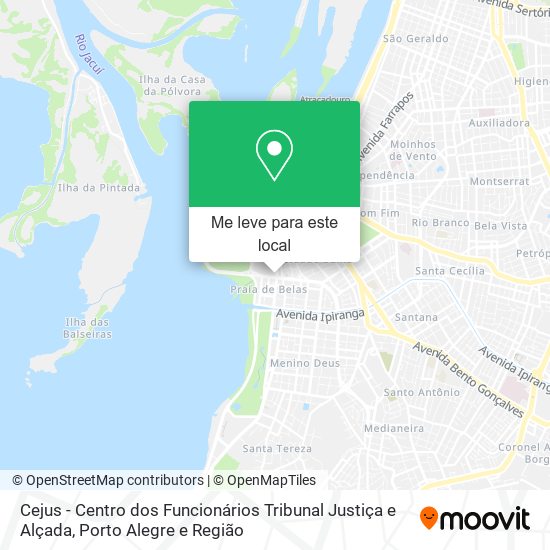 Cejus - Centro dos Funcionários Tribunal Justiça e Alçada mapa