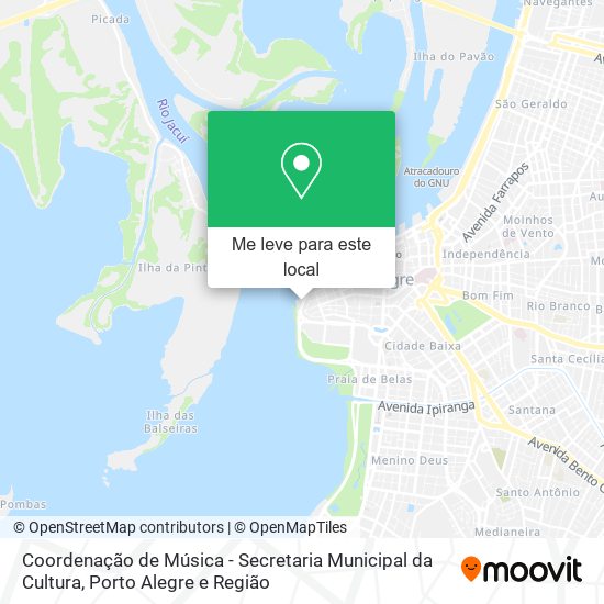 Coordenação de Música - Secretaria Municipal da Cultura mapa