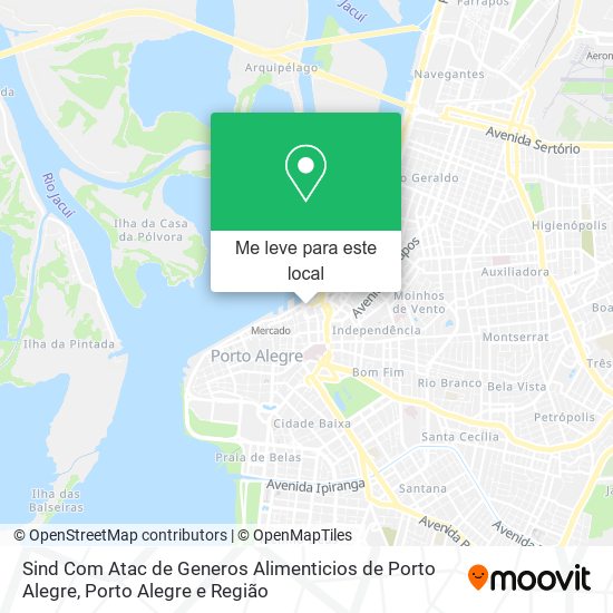 Sind Com Atac de Generos Alimenticios de Porto Alegre mapa