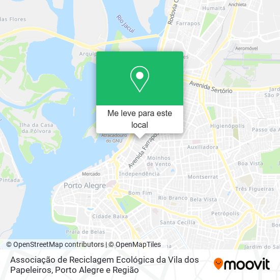 Associação de Reciclagem Ecológica da Vila dos Papeleiros mapa