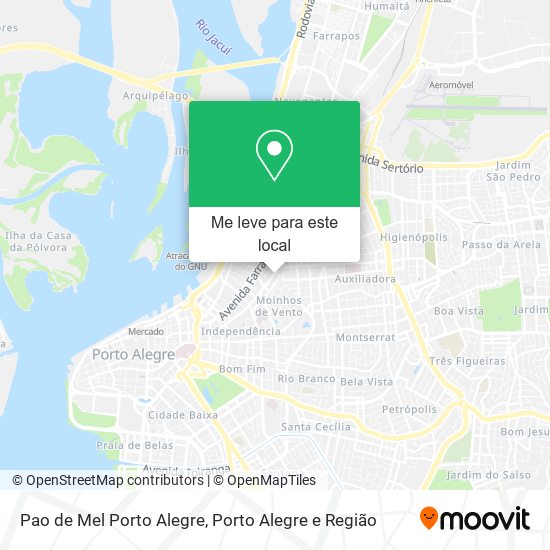 Pao de Mel Porto Alegre mapa