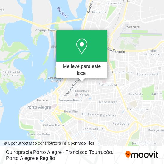 Quiropraxia Porto Alegre - Francisco Tourrucôo mapa