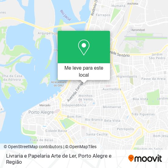 Livraria e Papelaria Arte de Ler mapa