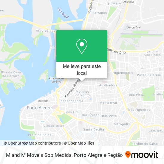 M and M Moveis Sob Medida mapa
