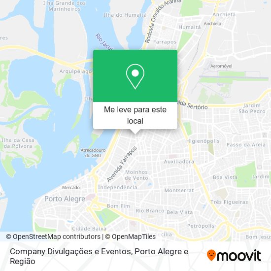 Company Divulgações e Eventos mapa