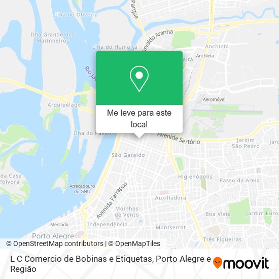L C Comercio de Bobinas e Etiquetas mapa