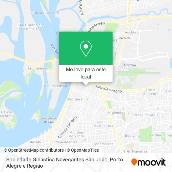 Sociedade Ginástica Navegantes São João mapa