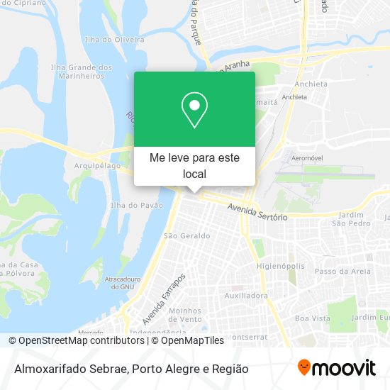 Almoxarifado Sebrae mapa