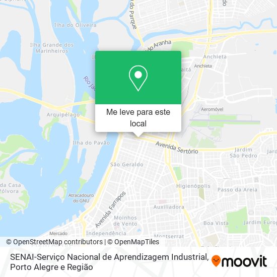 SENAI-Serviço Nacional de Aprendizagem Industrial mapa