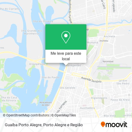 Guaíba Porto Alegre mapa