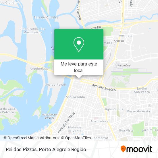 Rei das Pizzas mapa