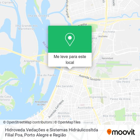 Hidroveda Vedações e Sistemas Hidráulicosltda Filial Poa mapa