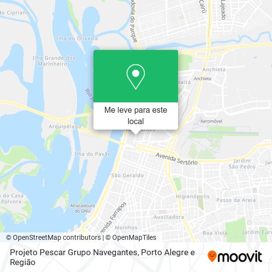 Projeto Pescar Grupo Navegantes mapa
