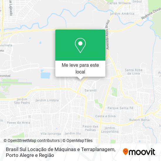 Brasil Sul Locação de Máquinas e Terraplanagem mapa