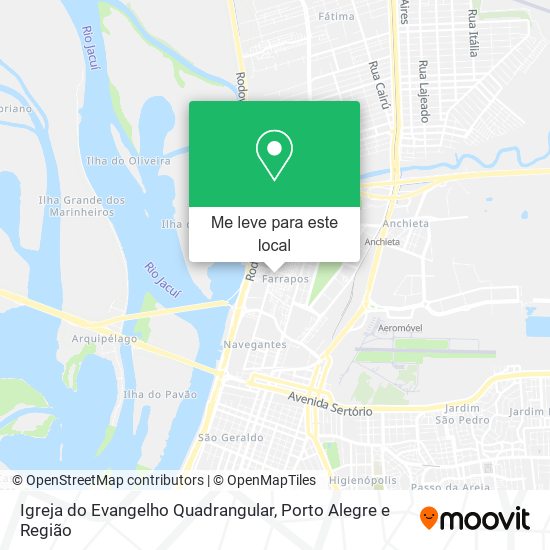 Igreja do Evangelho Quadrangular mapa