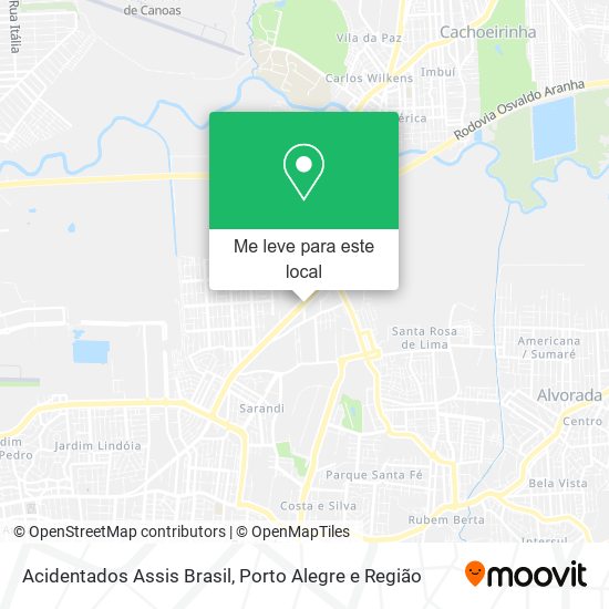 Acidentados Assis Brasil mapa
