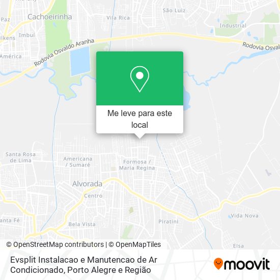 Evsplit Instalacao e Manutencao de Ar Condicionado mapa