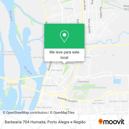 Barbearia 704 Humaita mapa