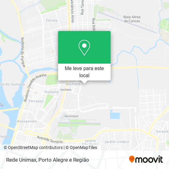 Rede Unimax mapa