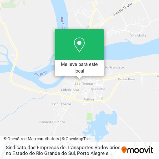 Sindicato das Empresas de Transportes Rodoviários no Estado do Rio Grande do Sul mapa