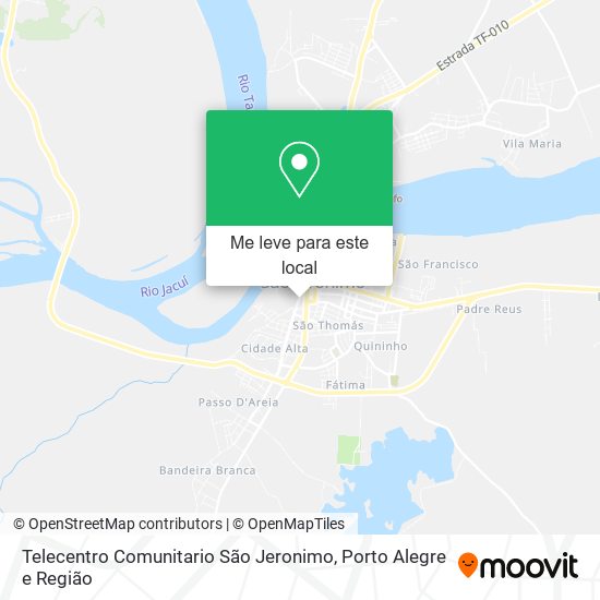 Telecentro Comunitario São Jeronimo mapa