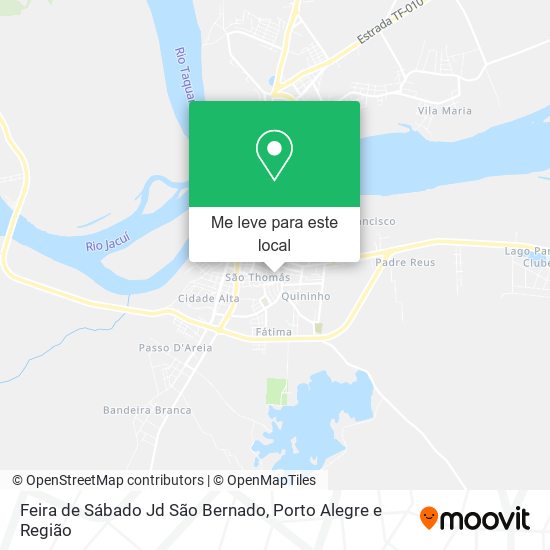 Feira de Sábado Jd São Bernado mapa