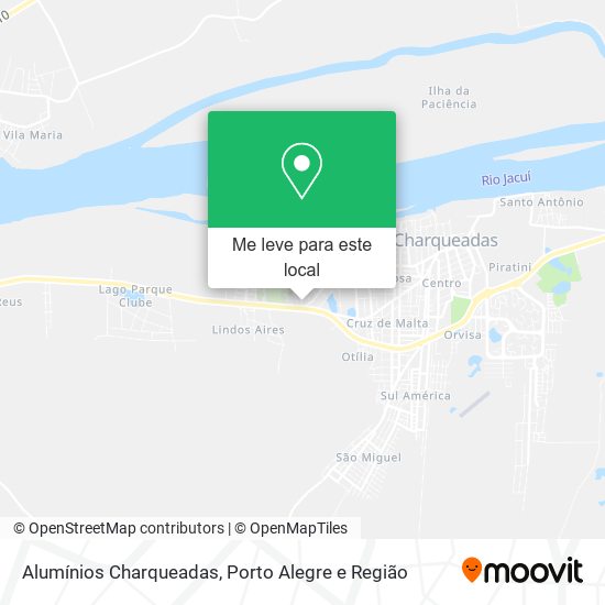 Alumínios Charqueadas mapa