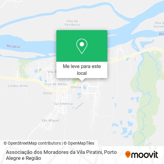 Associação dos Moradores da Vila Piratini mapa