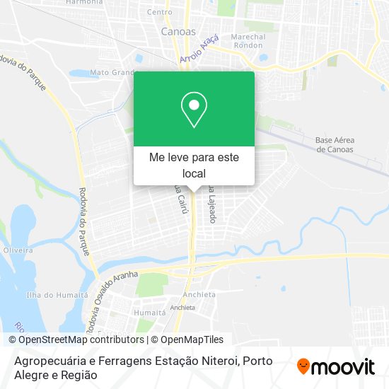 Agropecuária e Ferragens Estação Niteroi mapa