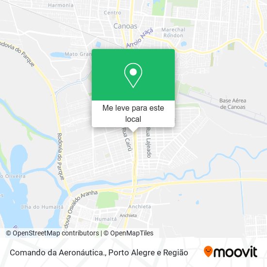 Comando da Aeronáutica. mapa