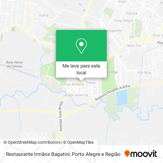 Restaurante Irmãos Bagatini mapa