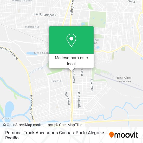 Personal Truck Acessórios Canoas mapa