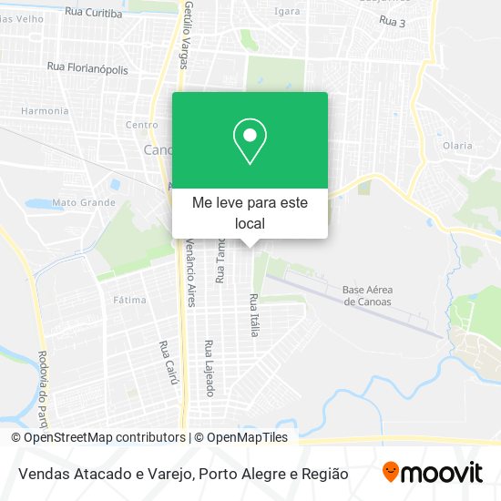 Vendas Atacado e Varejo mapa