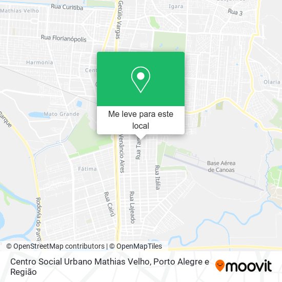 Centro Social Urbano Mathias Velho mapa