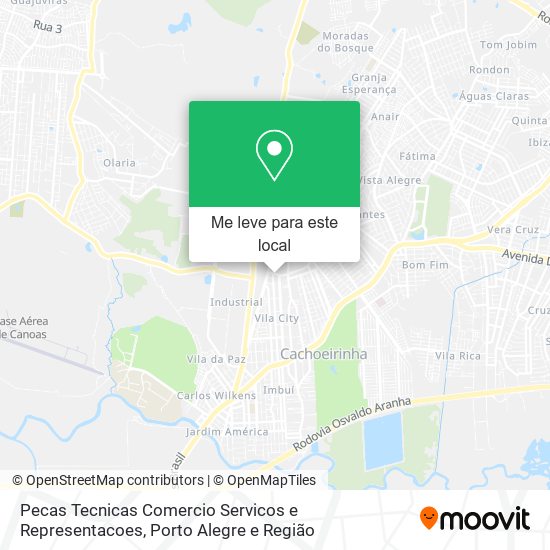 Pecas Tecnicas Comercio Servicos e Representacoes mapa